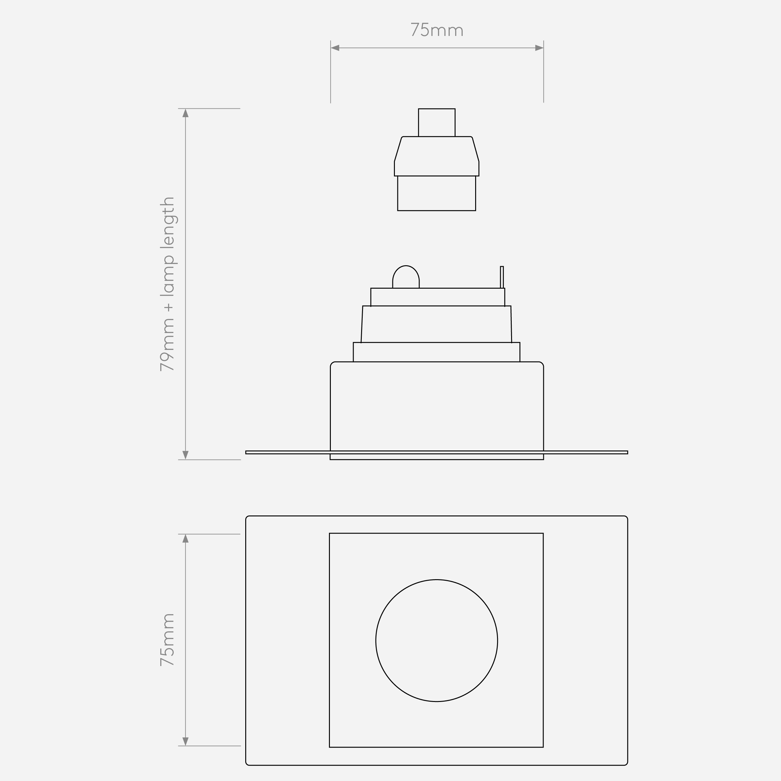 Встраиваемый светильник Astro Lighting Trimless Square Fixed фото 4